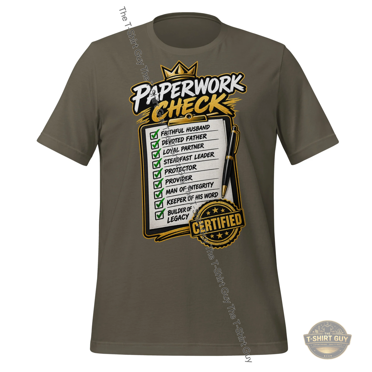 Watermarked - His Paperwork Check Unisex t-shirt