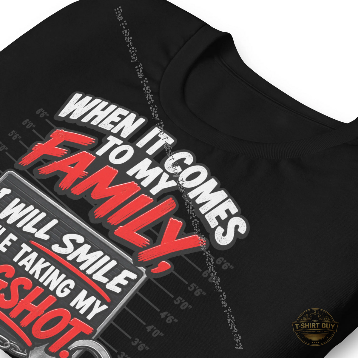 Watermarked - When It Comes To My Family Unisex t-shirt