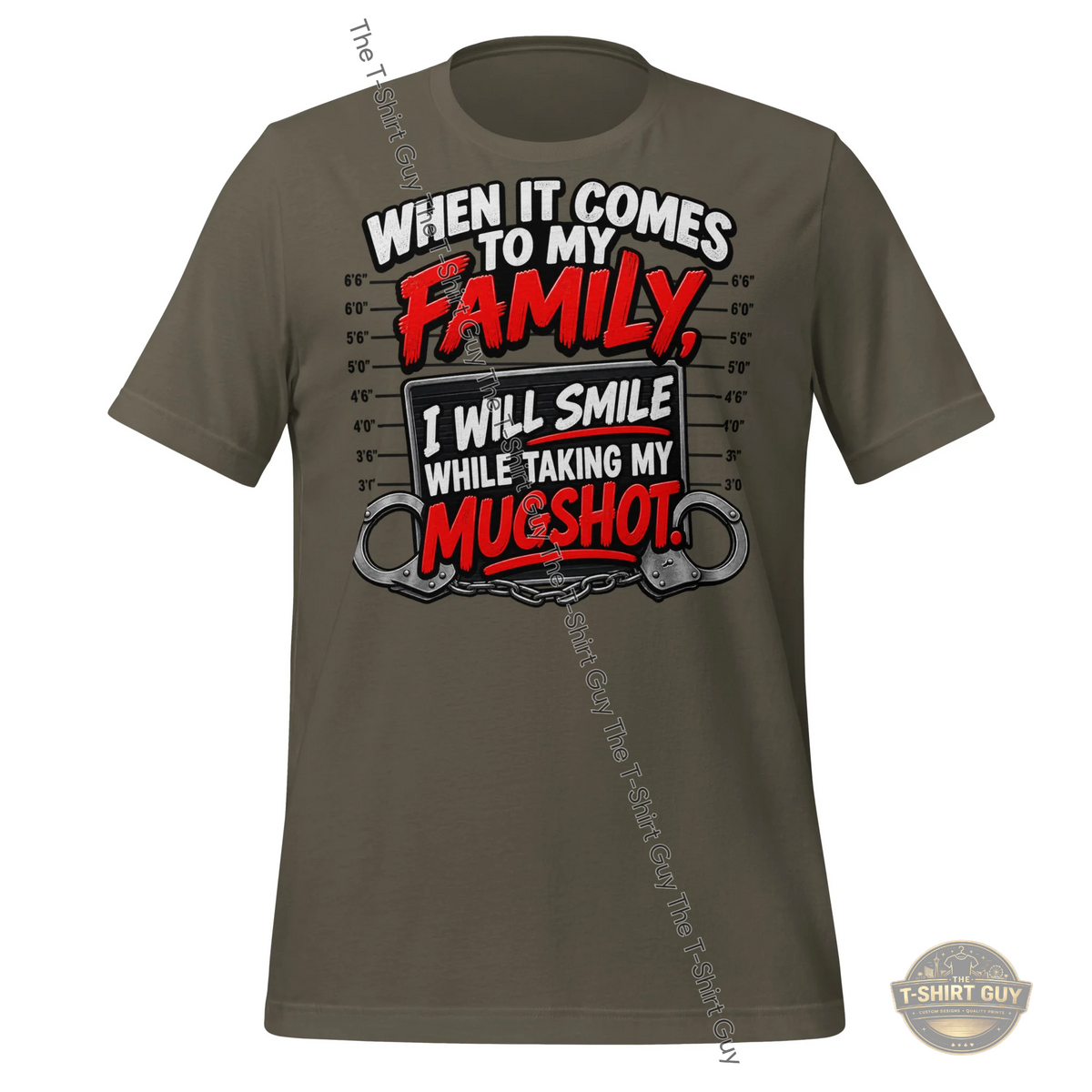 Watermarked - When It Comes To My Family Unisex t-shirt