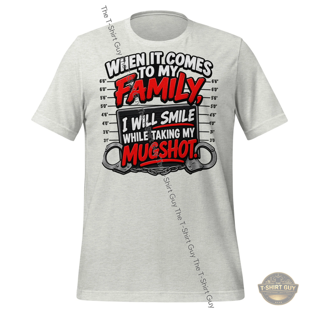 Watermarked - When It Comes To My Family Unisex t-shirt