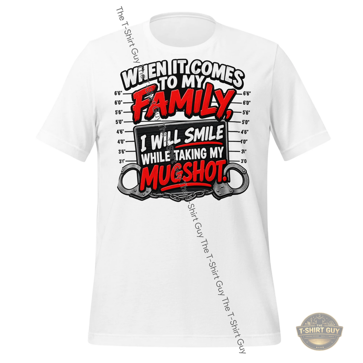 Watermarked - When It Comes To My Family Unisex t-shirt