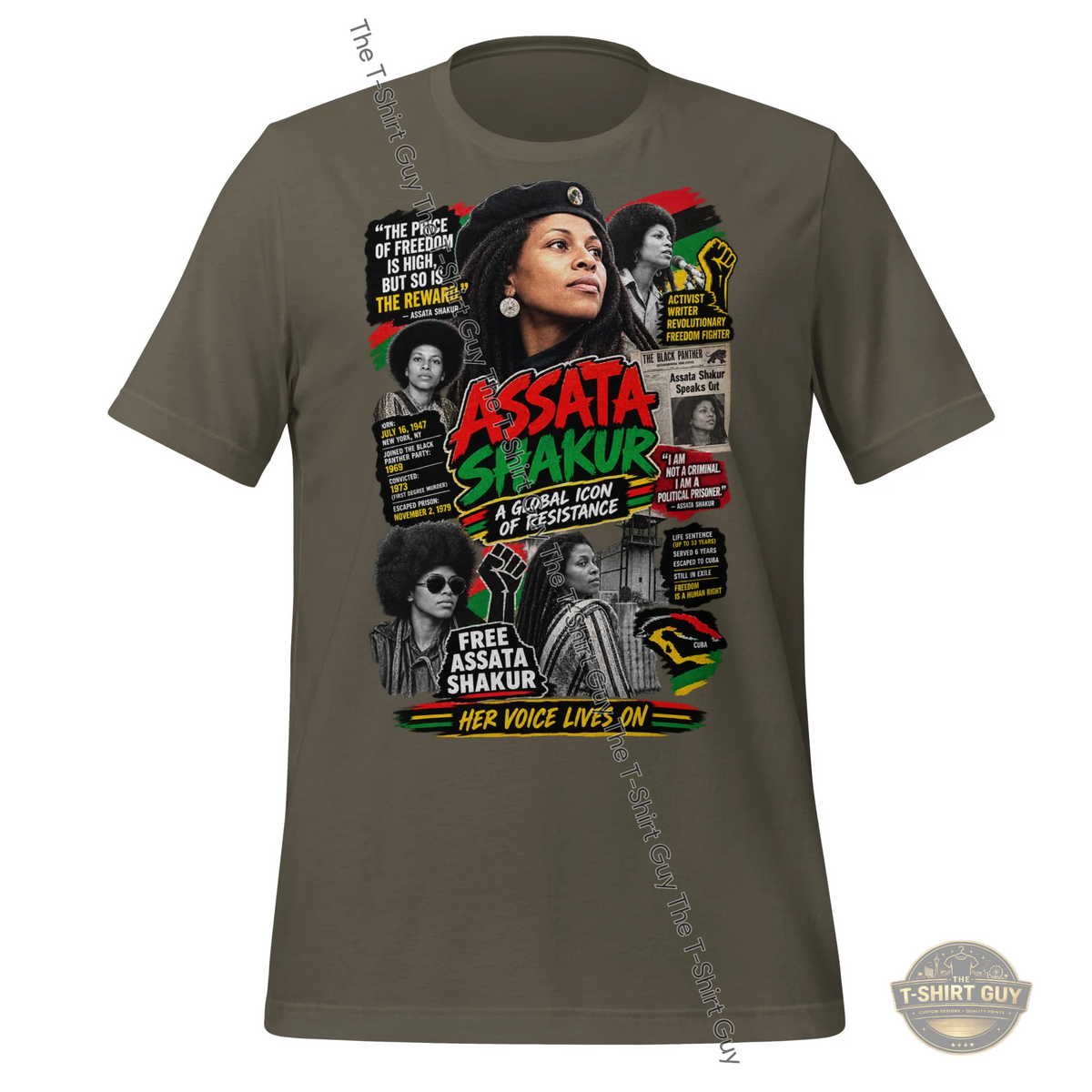 Watermarked - Assata Shakur: Voice of Resistance Unisex t-shirt