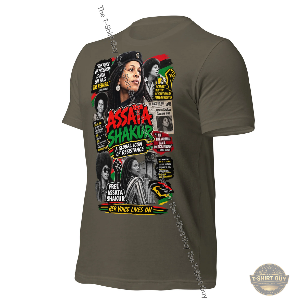 Watermarked - Assata Shakur: Voice of Resistance Unisex t-shirt
