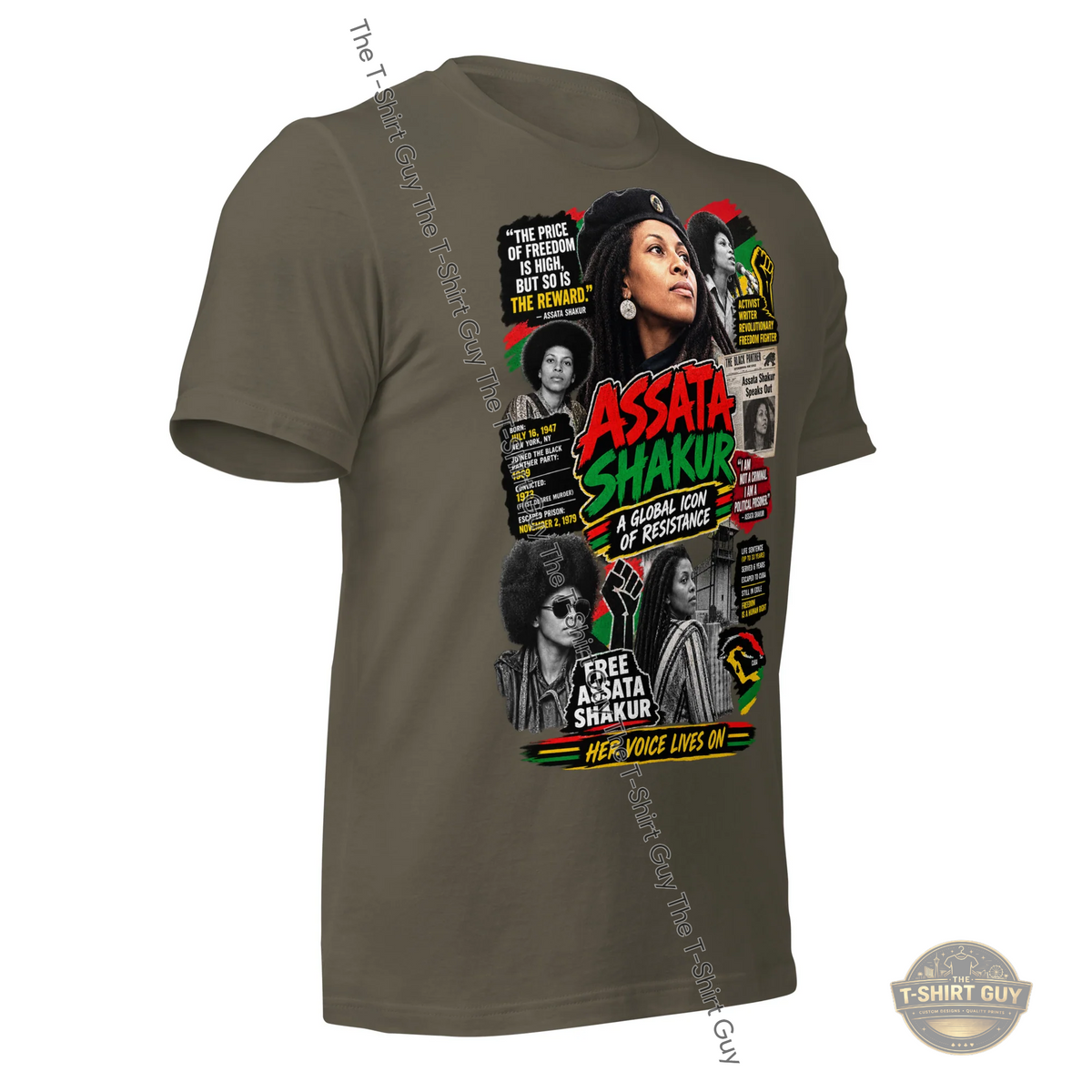 Watermarked - Assata Shakur: Voice of Resistance Unisex t-shirt