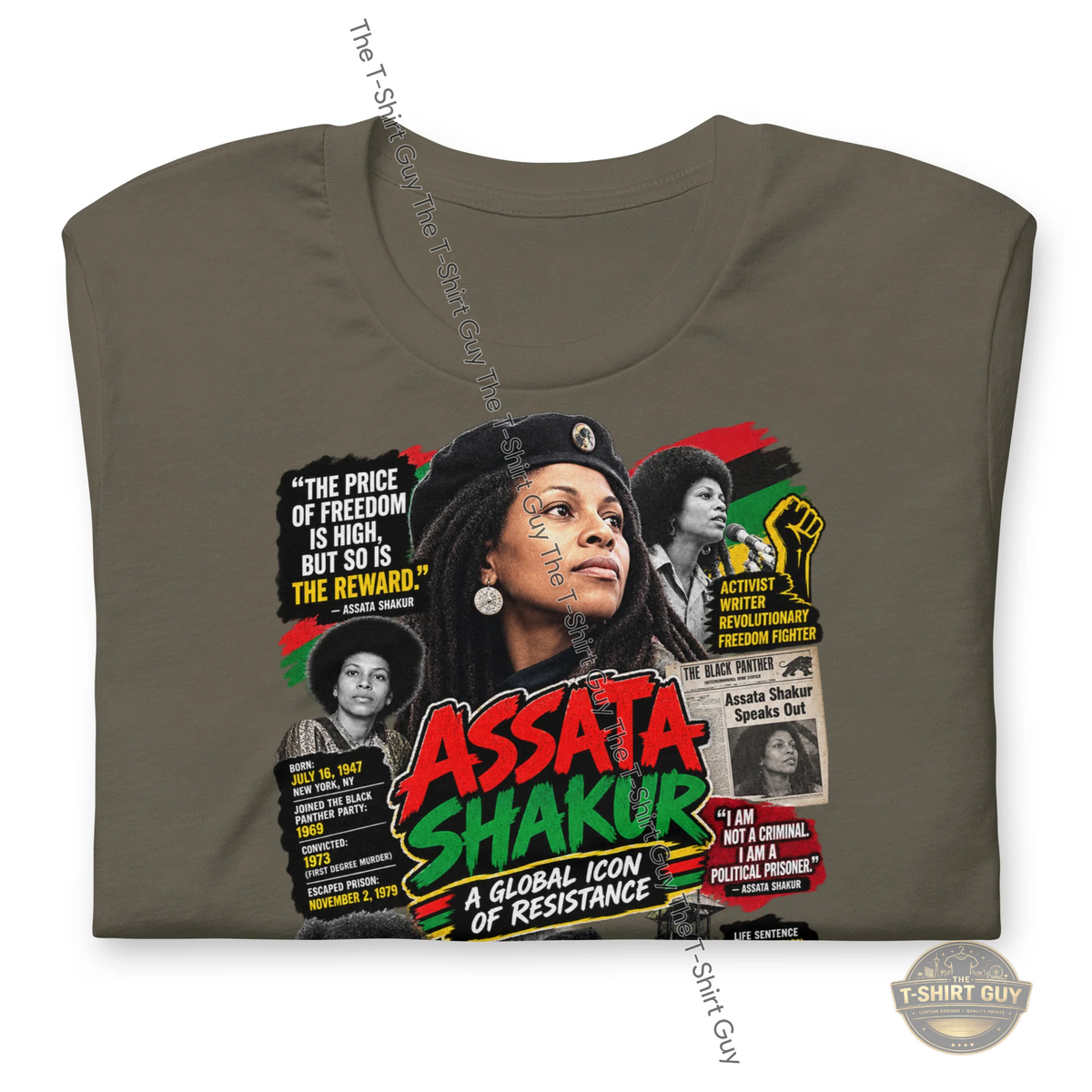 Watermarked - Assata Shakur: Voice of Resistance Unisex t-shirt