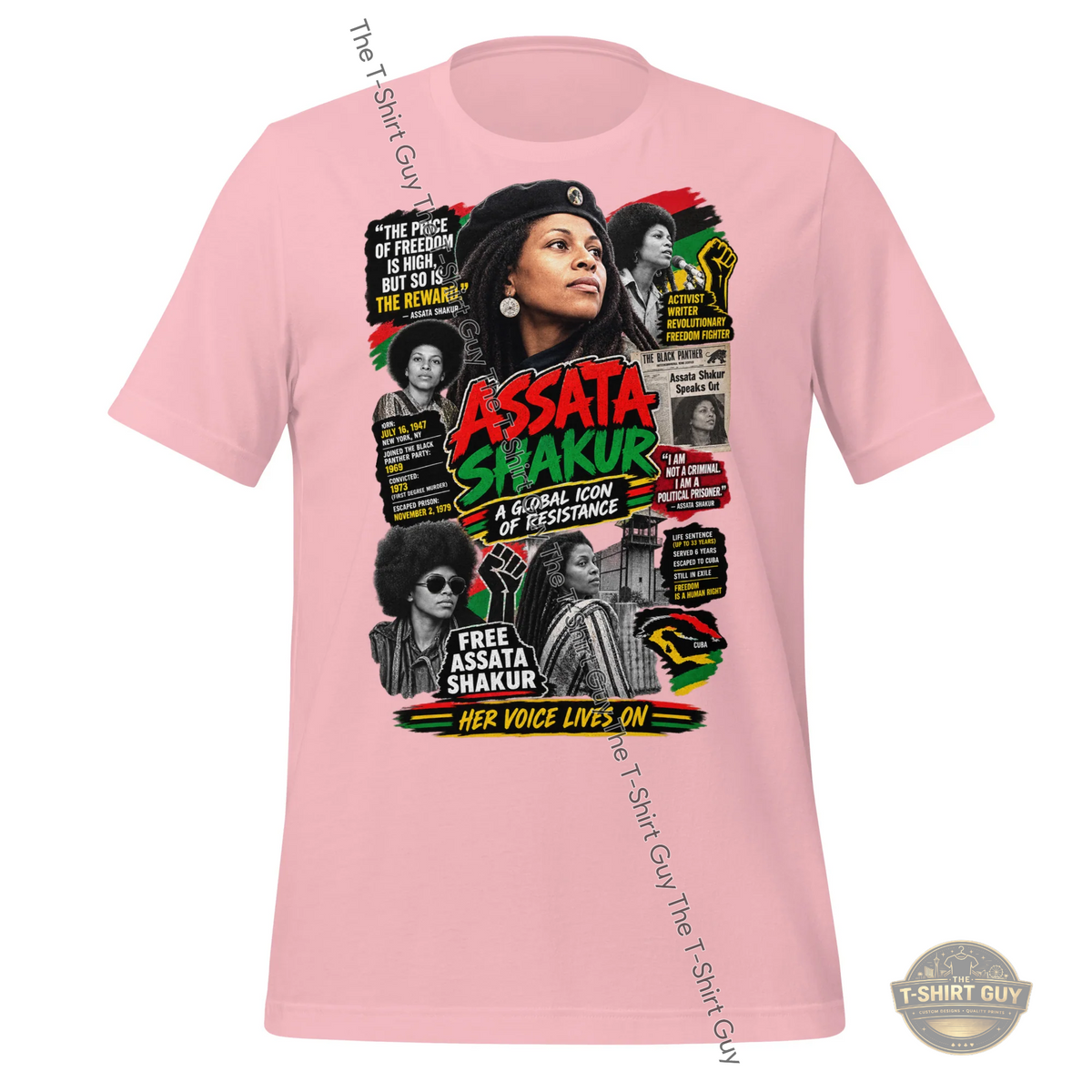 Watermarked - Assata Shakur: Voice of Resistance Unisex t-shirt