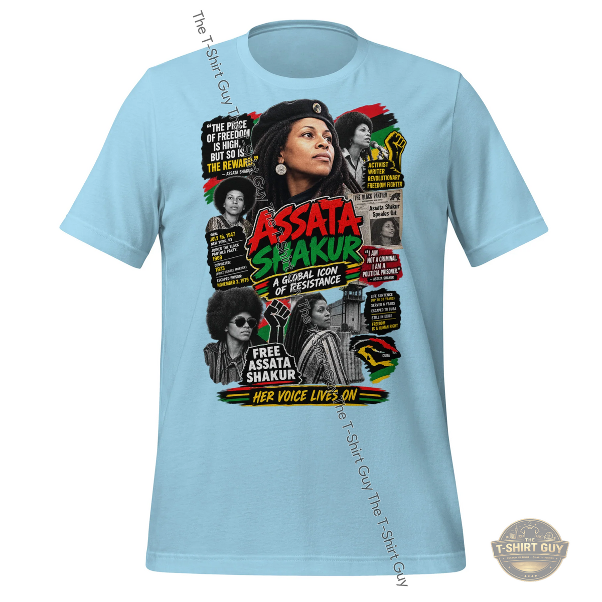 Watermarked - Assata Shakur: Voice of Resistance Unisex t-shirt