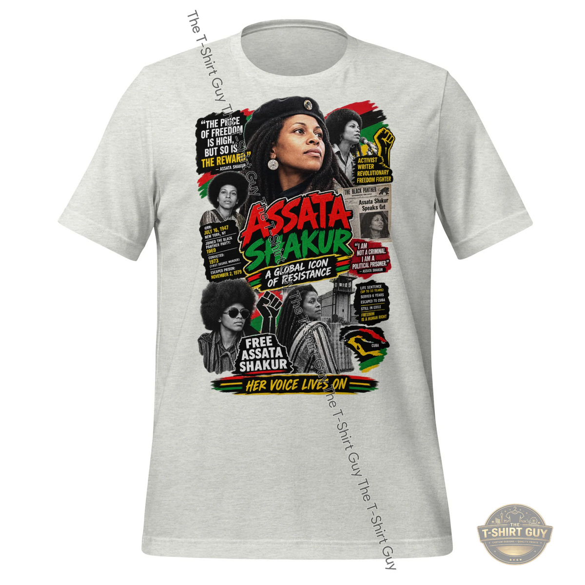 Watermarked - Assata Shakur: Voice of Resistance Unisex t-shirt