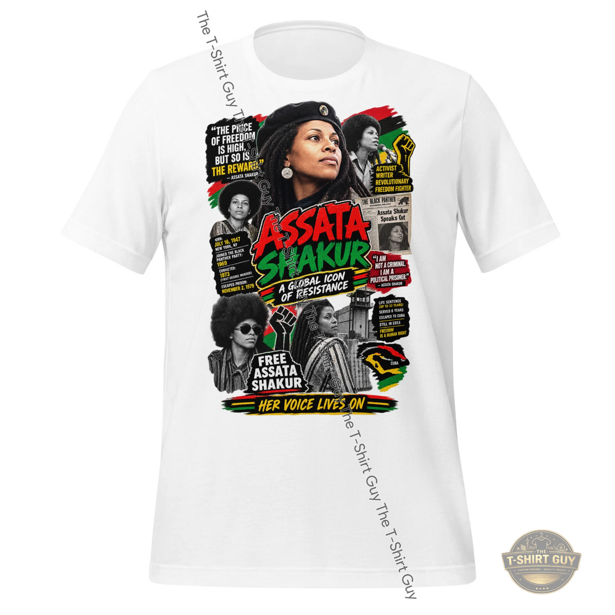 Watermarked - Assata Shakur: Voice of Resistance Unisex t-shirt