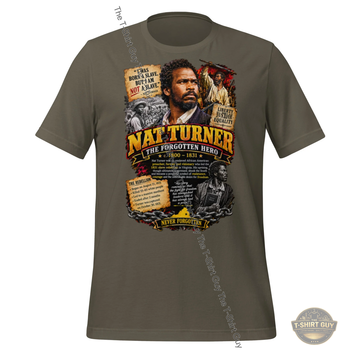 Watermarked - Nat Turner The Forgotten Hero Unisex t-shirt