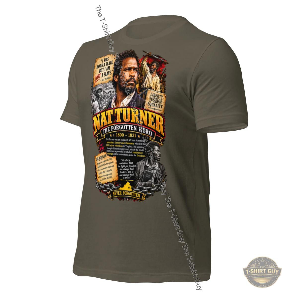 Watermarked - Nat Turner The Forgotten Hero Unisex t-shirt