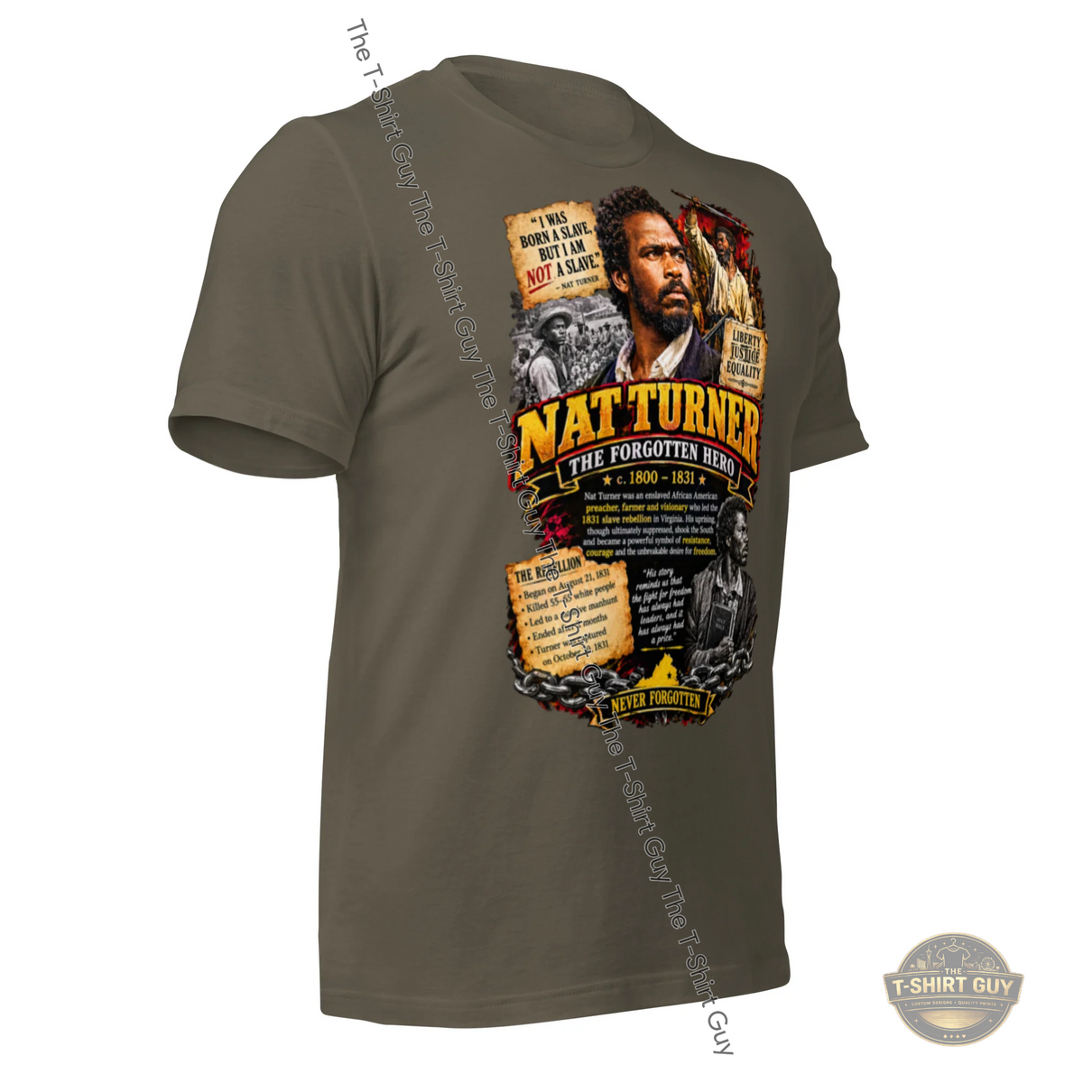 Watermarked - Nat Turner The Forgotten Hero Unisex t-shirt