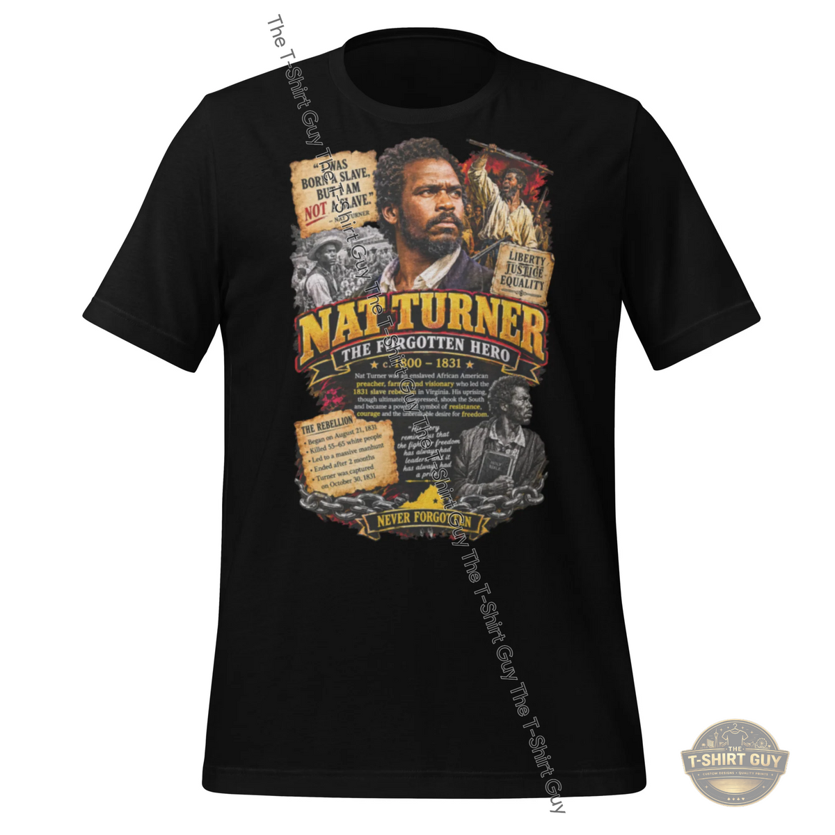 Watermarked - Nat Turner The Forgotten Hero Unisex t-shirt