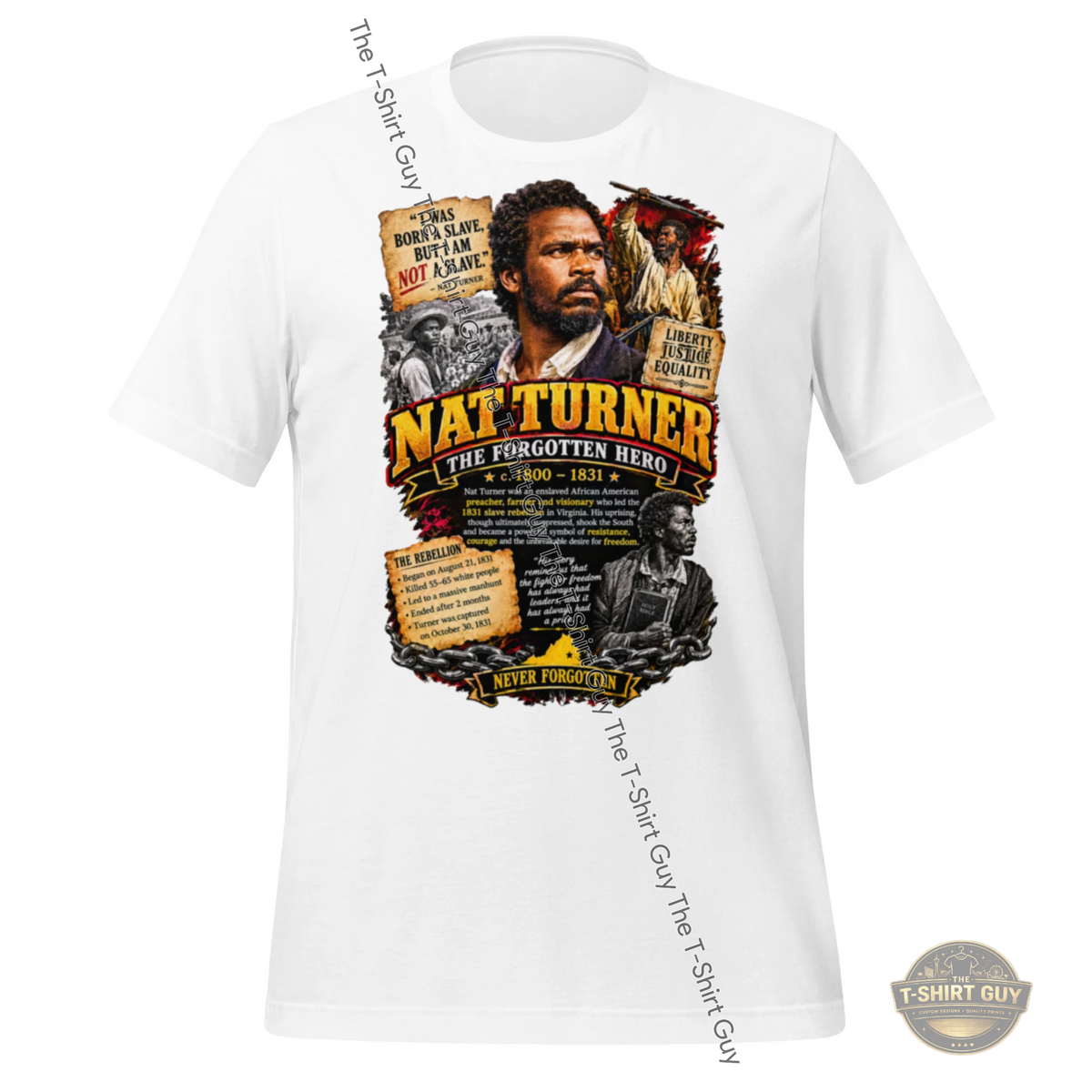Watermarked - Nat Turner The Forgotten Hero Unisex t-shirt