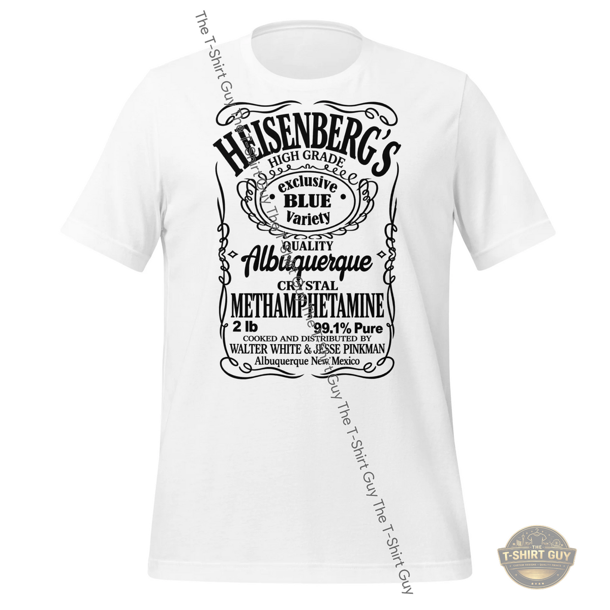 Watermarked - Vintage Heisenberg Blue Label Unisex t-shirt