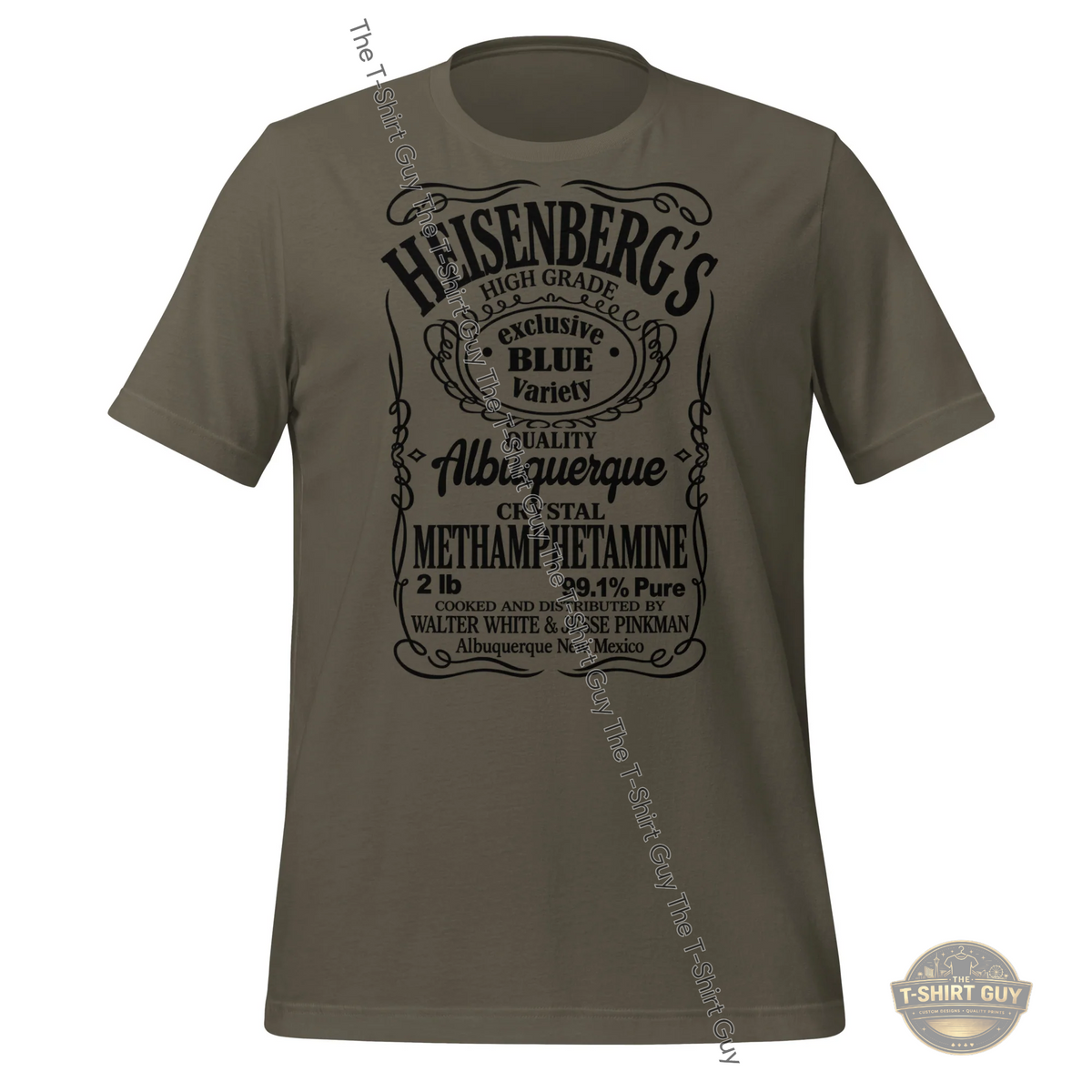 Watermarked - Vintage Heisenberg Blue Label Unisex t-shirt