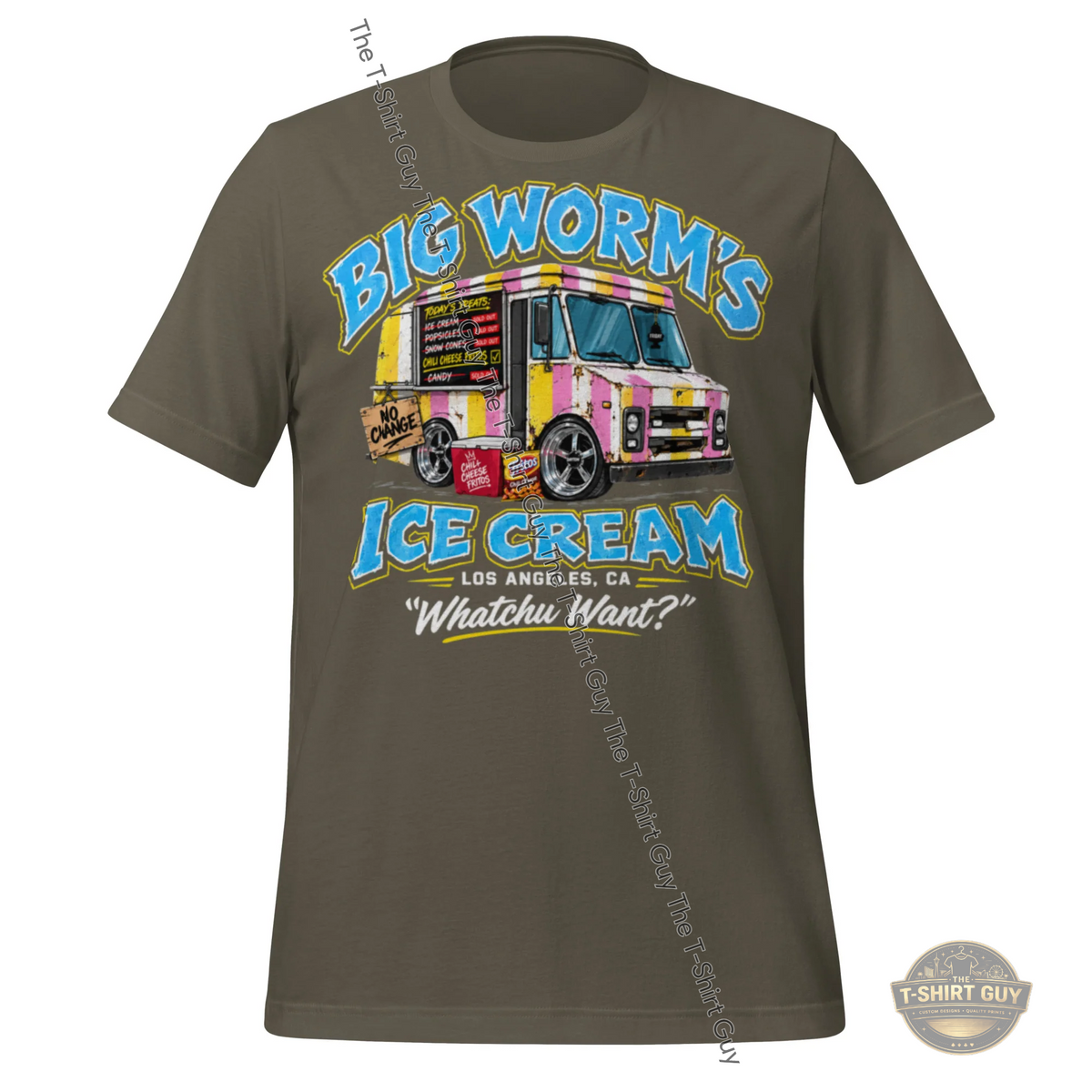 Watermarked - Big Worm's Ice Cream Unisex t-shirt