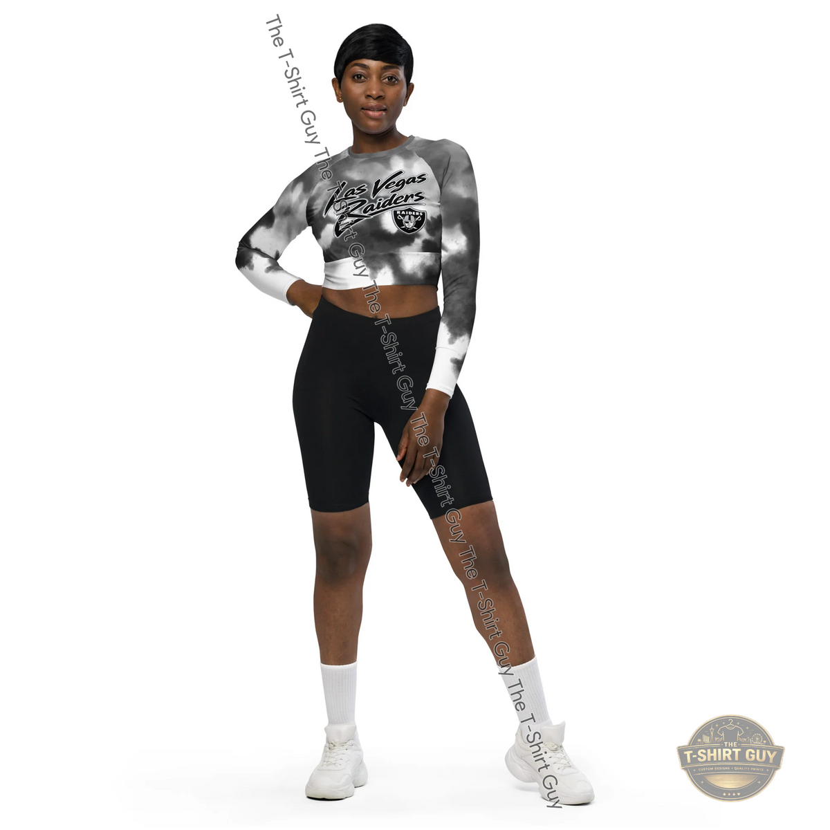 Watermarked - Las Vegas Raider Bowers Long-sleeve crop top