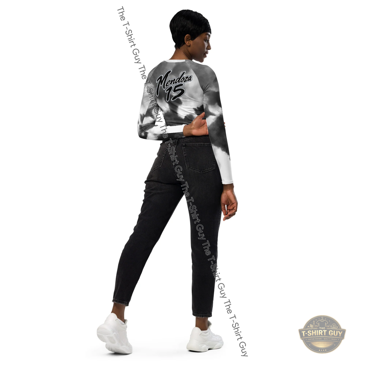 Watermarked - Las Vegas Raiders Mendoza Long-sleeve crop top