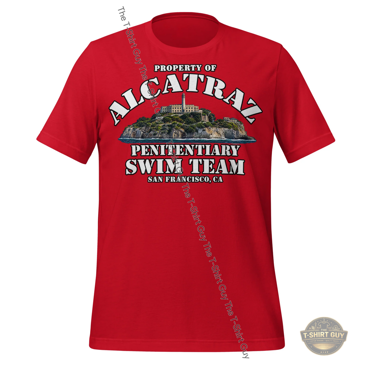 Watermarked - Property of Alcatraz Penitentiary Swim Team Unisex t-shirt