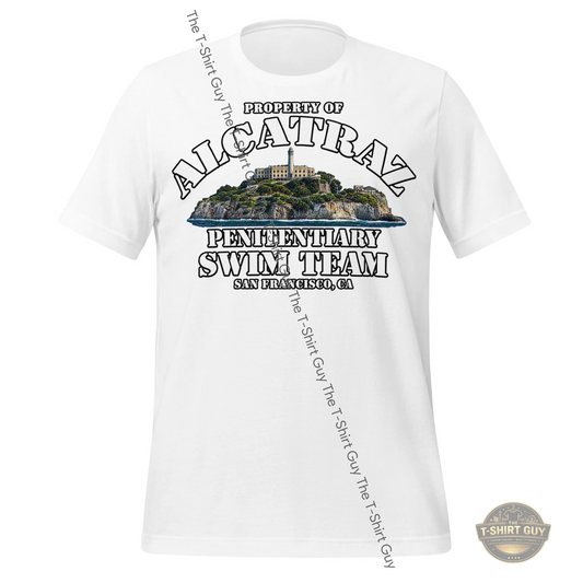 Watermarked - Property of Alcatraz Penitentiary Swim Team Unisex t-shirt