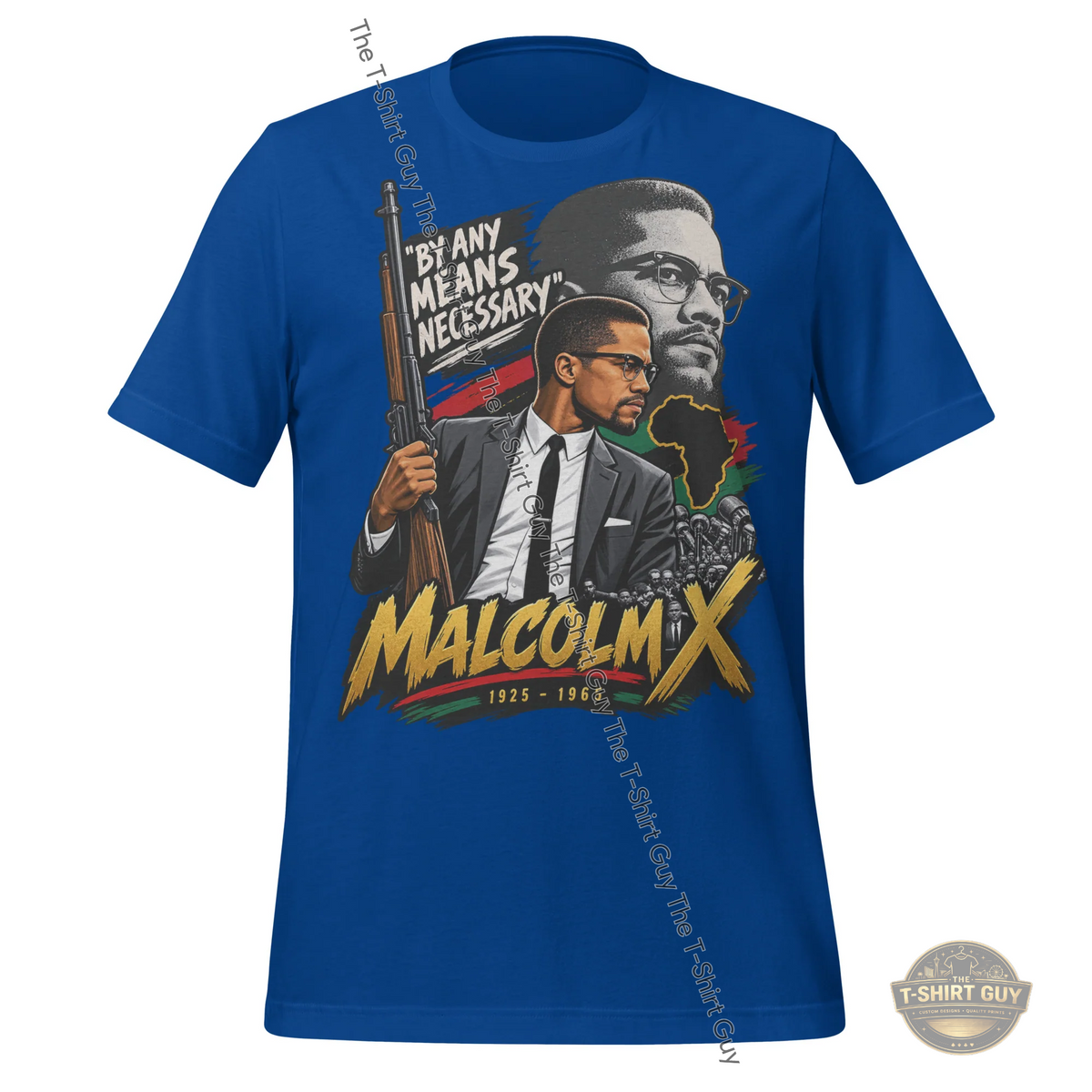Watermarked - Malcolm X By Any Means Necessary Unisex t-shirt