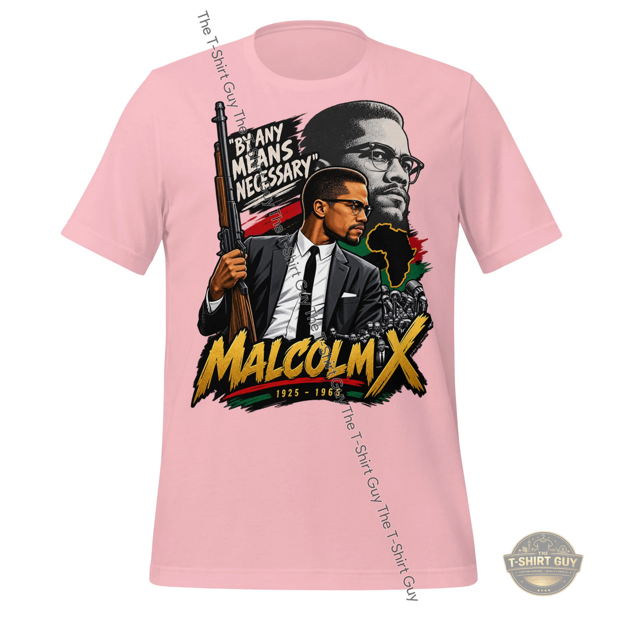Watermarked - Malcolm X By Any Means Necessary Unisex t-shirt