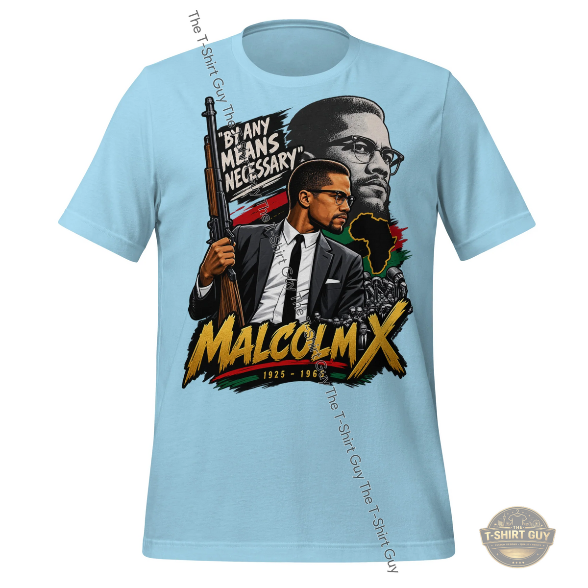 Watermarked - Malcolm X By Any Means Necessary Unisex t-shirt