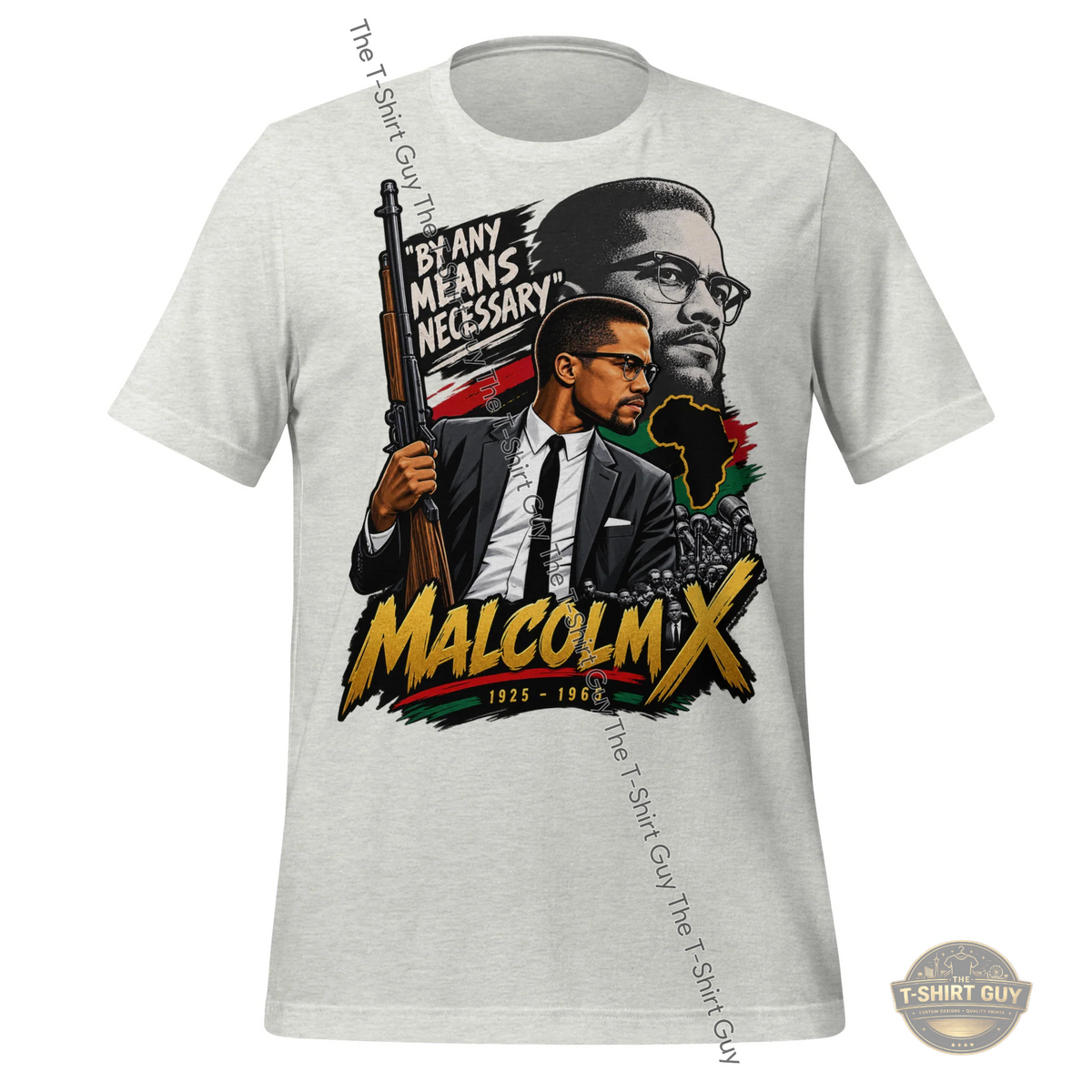 Watermarked - Malcolm X By Any Means Necessary Unisex t-shirt