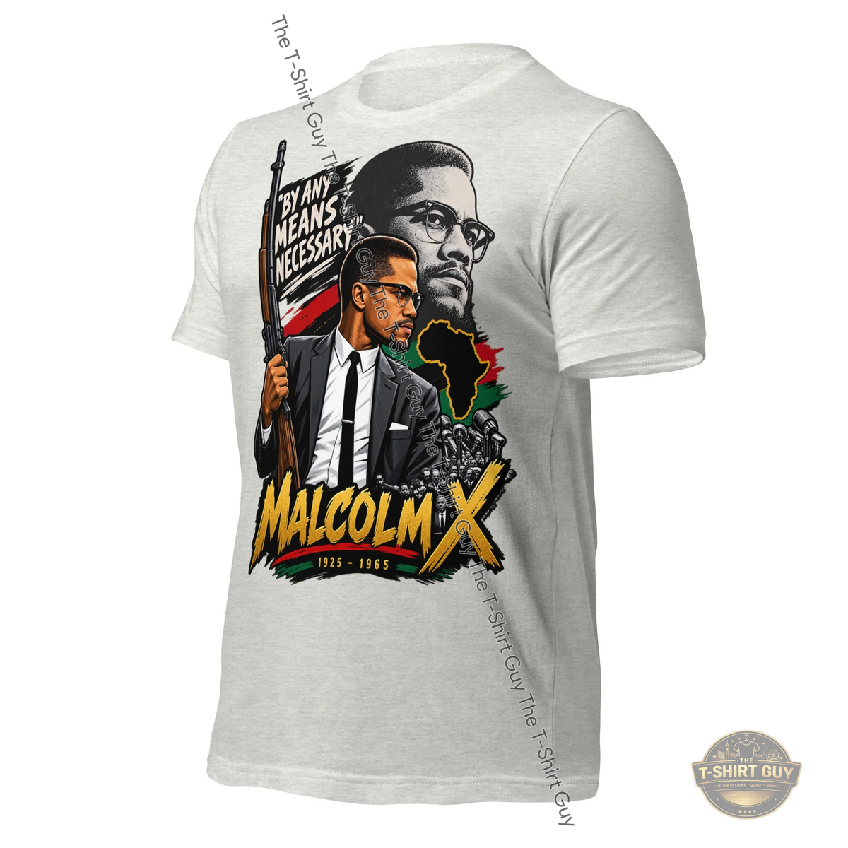 Watermarked - Malcolm X By Any Means Necessary Unisex t-shirt