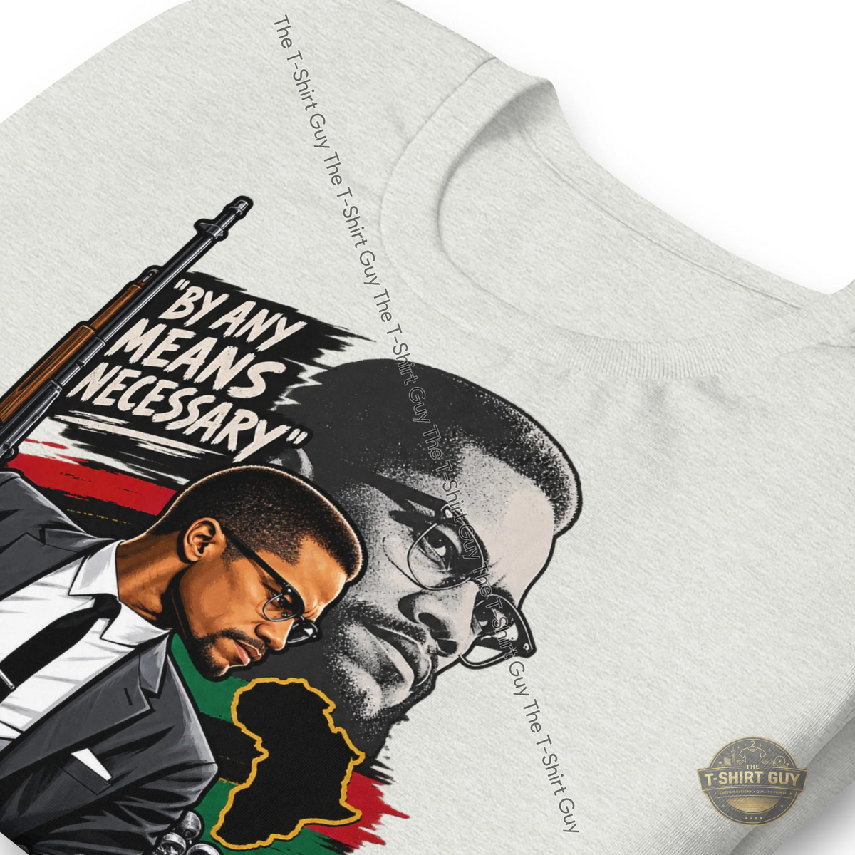 Watermarked - Malcolm X By Any Means Necessary Unisex t-shirt