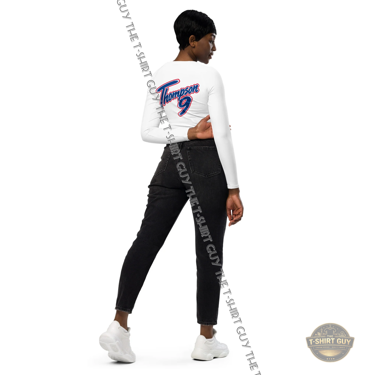 Watermarked - Detroit Pistons Ausar Thompson Long-sleeve crop top
