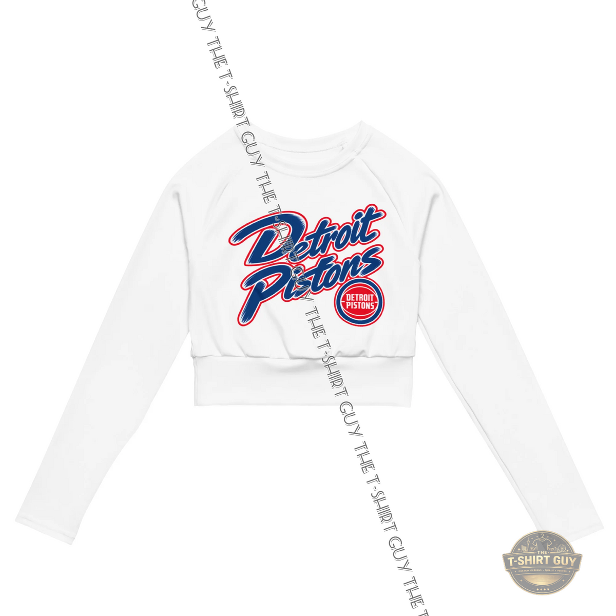 Watermarked - Detroit Pistons Cade Cunningham Long-sleeve crop top