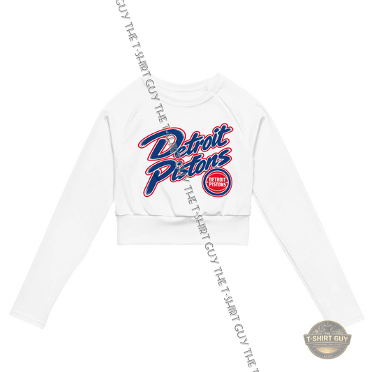 Watermarked - Detroit Pistons Cade Cunningham Long-sleeve crop top