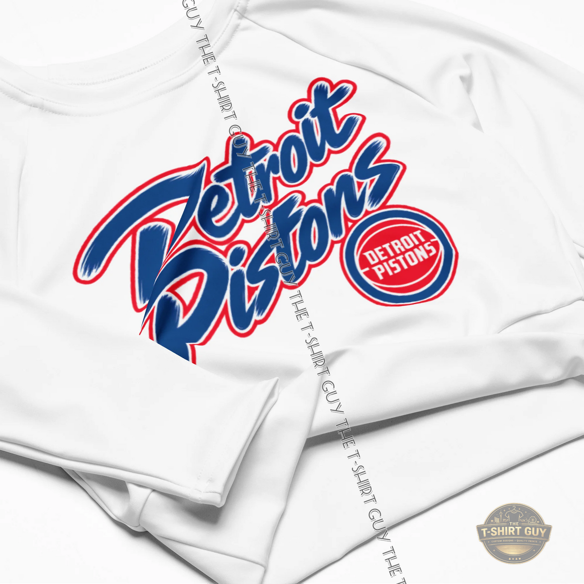 Watermarked - Detroit Pistons Cade Cunningham Long-sleeve crop top