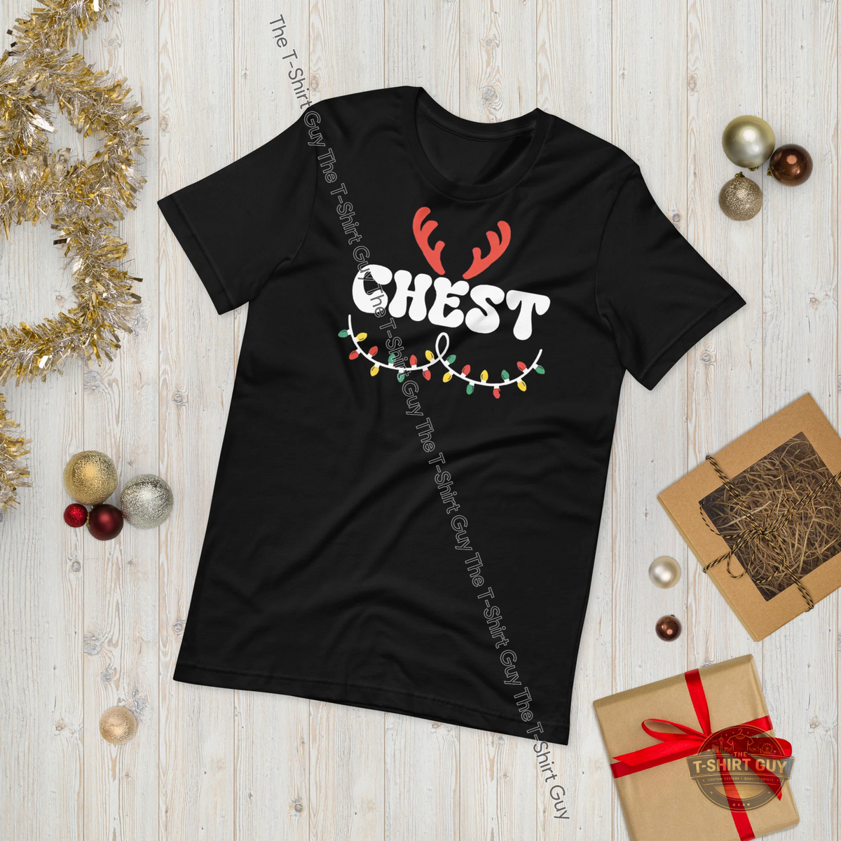 Watermarked - Chest Christmas Couple Unisex t-shirt
