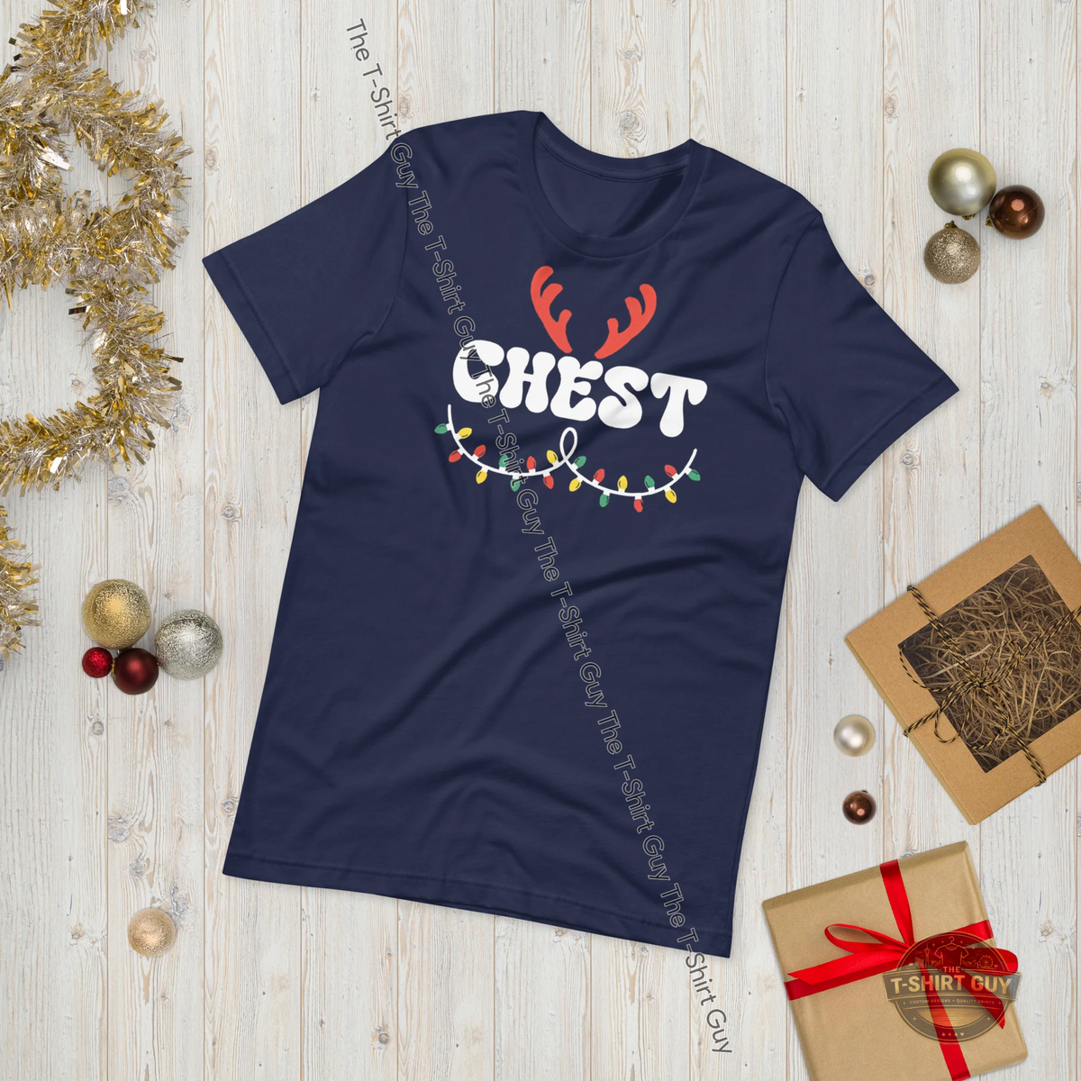 Watermarked - Chest Christmas Couple Unisex t-shirt