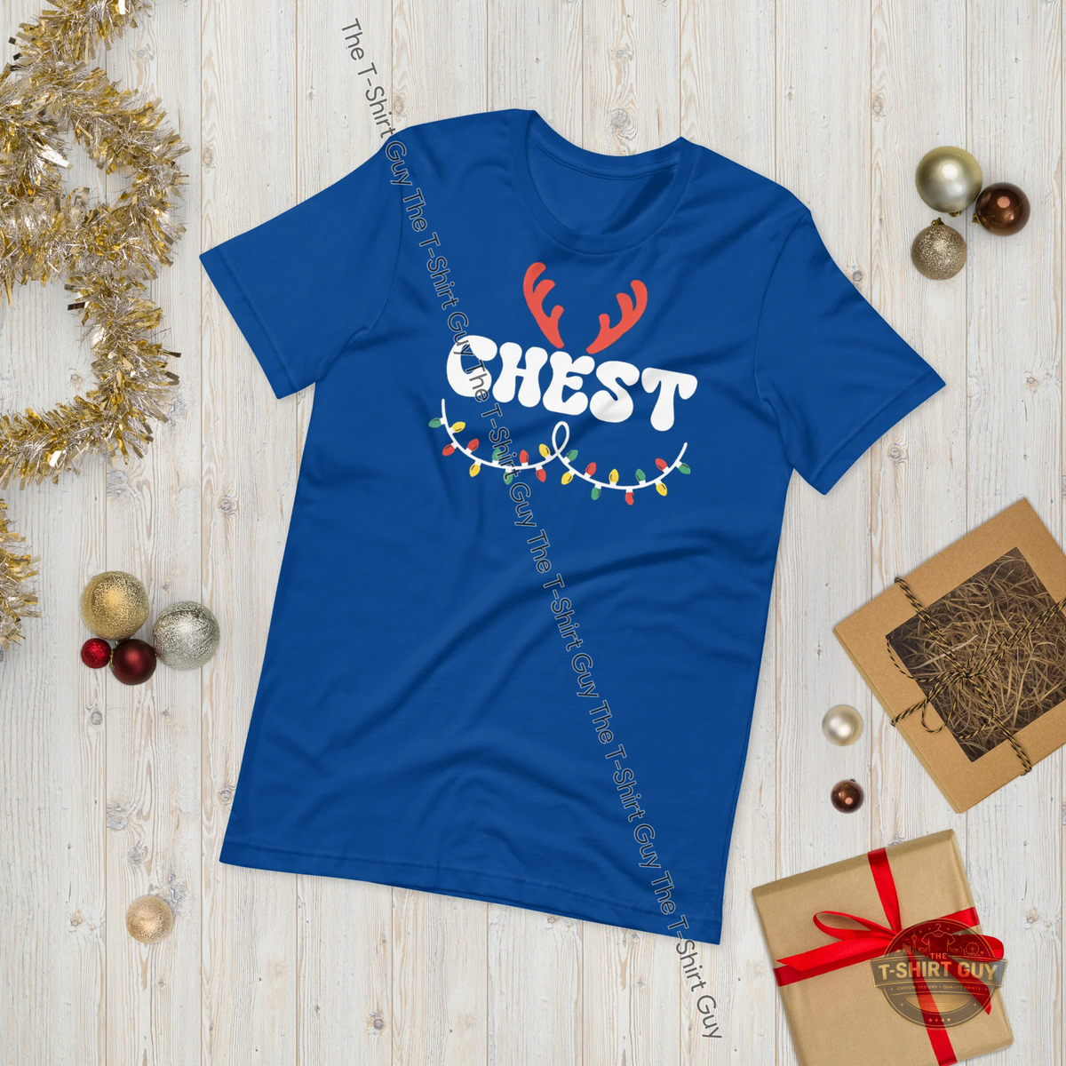Watermarked - Chest Christmas Couple Unisex t-shirt