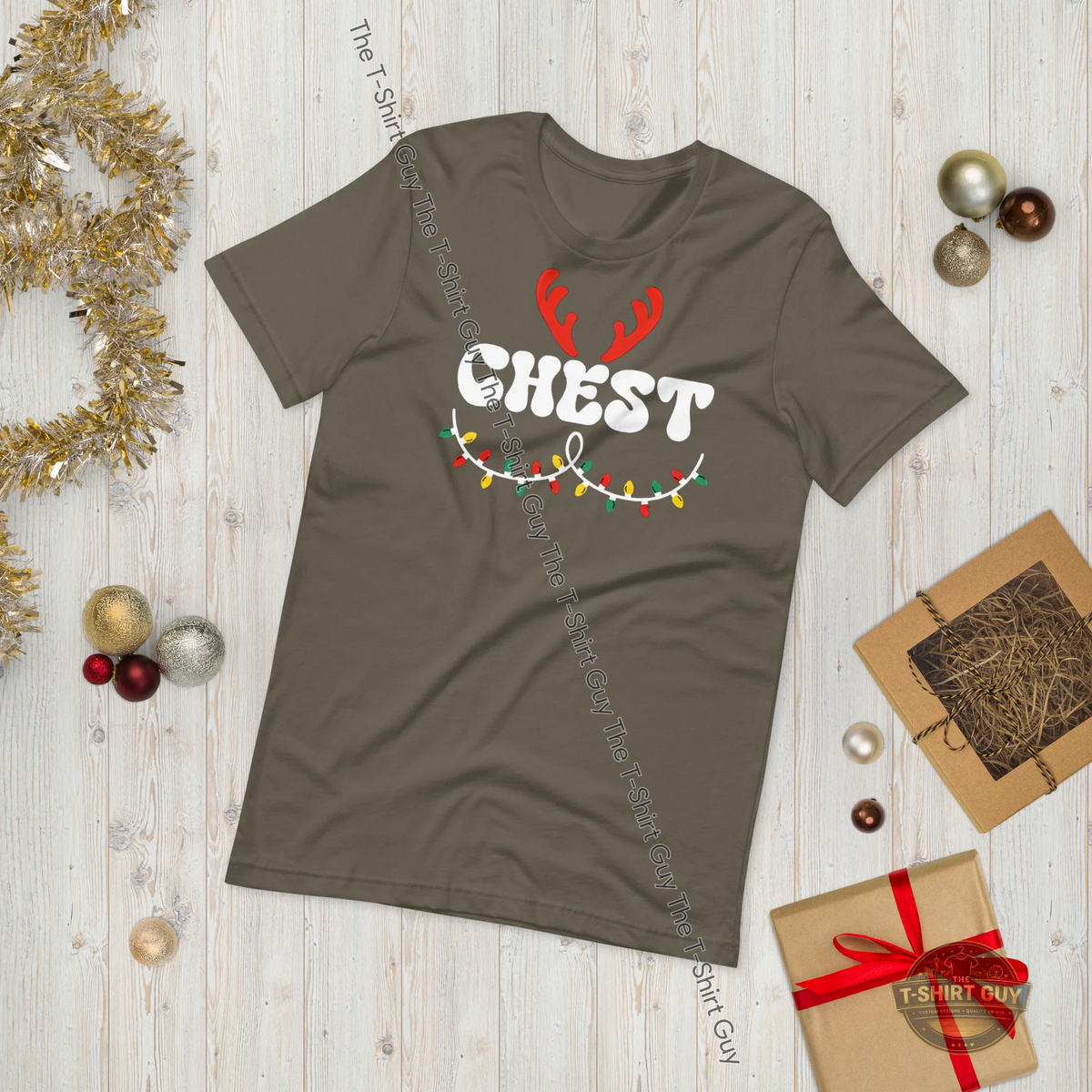 Watermarked - Chest Christmas Couple Unisex t-shirt