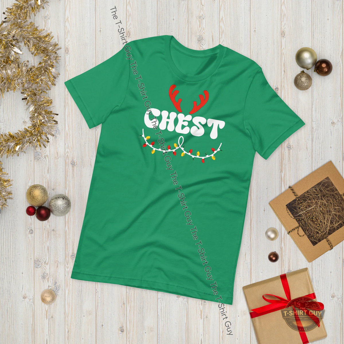 Watermarked - Chest Christmas Couple Unisex t-shirt
