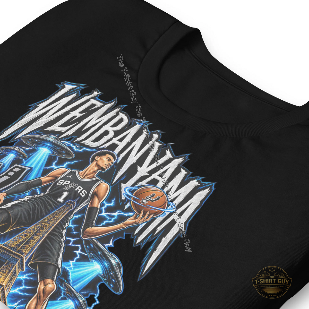Watermarked - Wembanyama Paris Cosmic Slam Dunk Unisex t-shirt