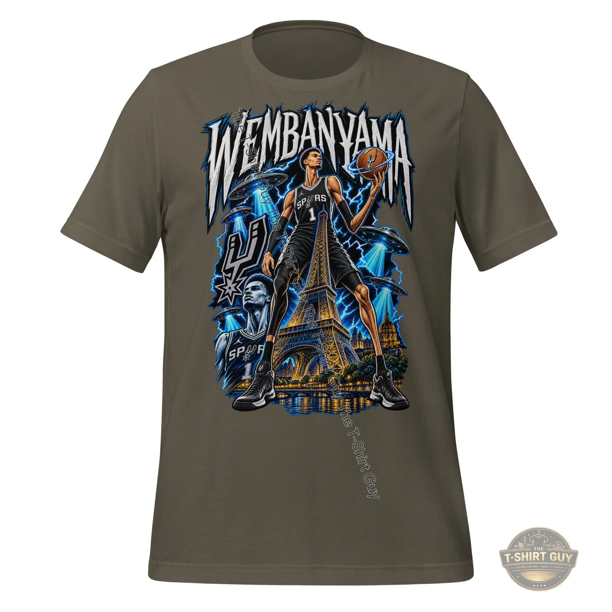 Watermarked - Wembanyama Paris Cosmic Slam Dunk Unisex t-shirt