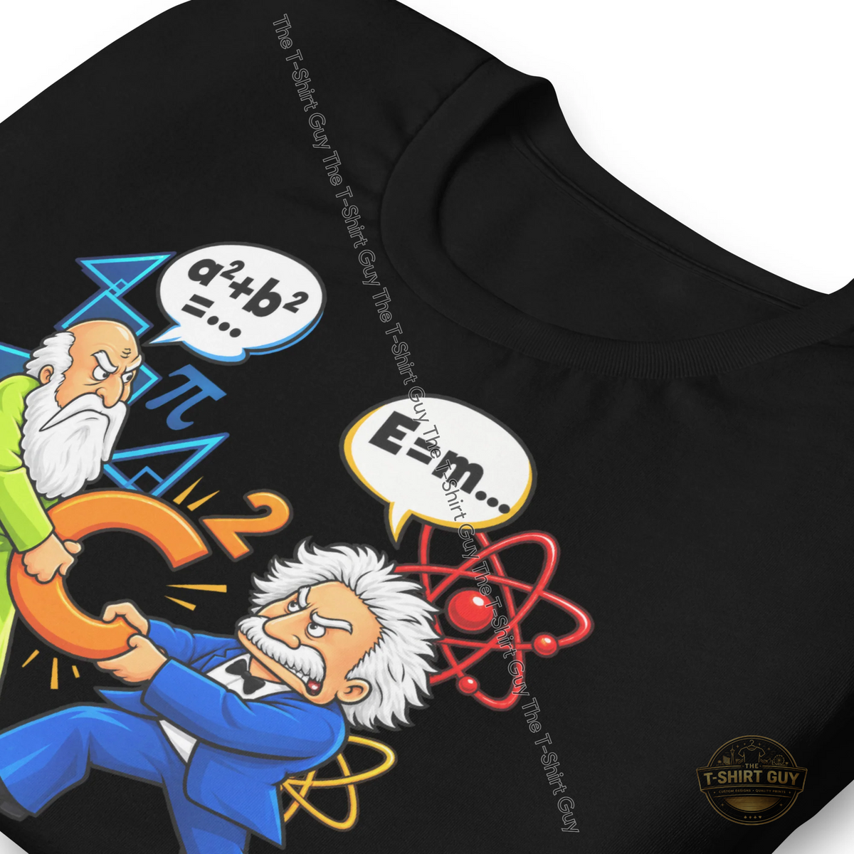 Watermarked - Math vs. Physics Tug of War Unisex t-shirt
