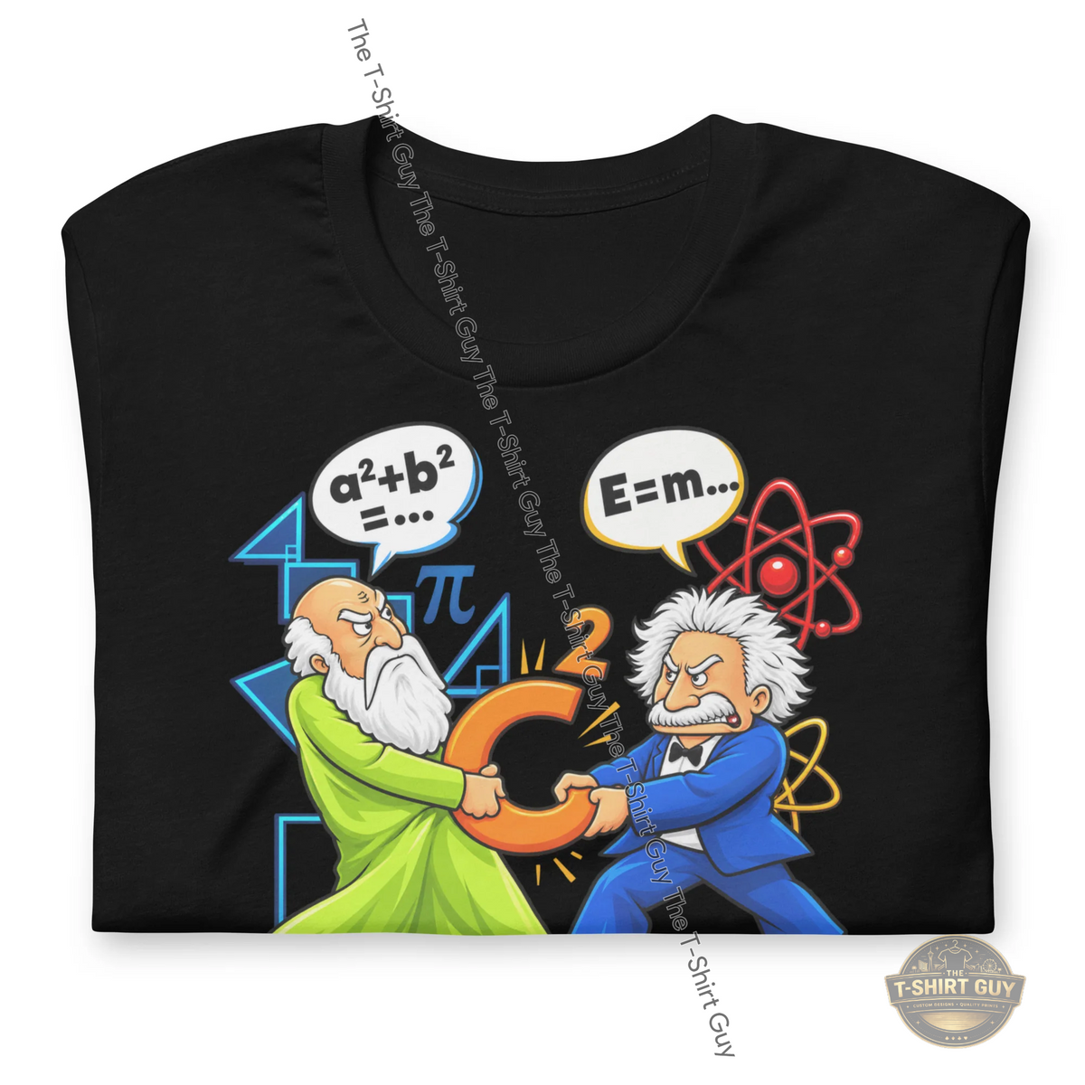 Watermarked - Math vs. Physics Tug of War Unisex t-shirt