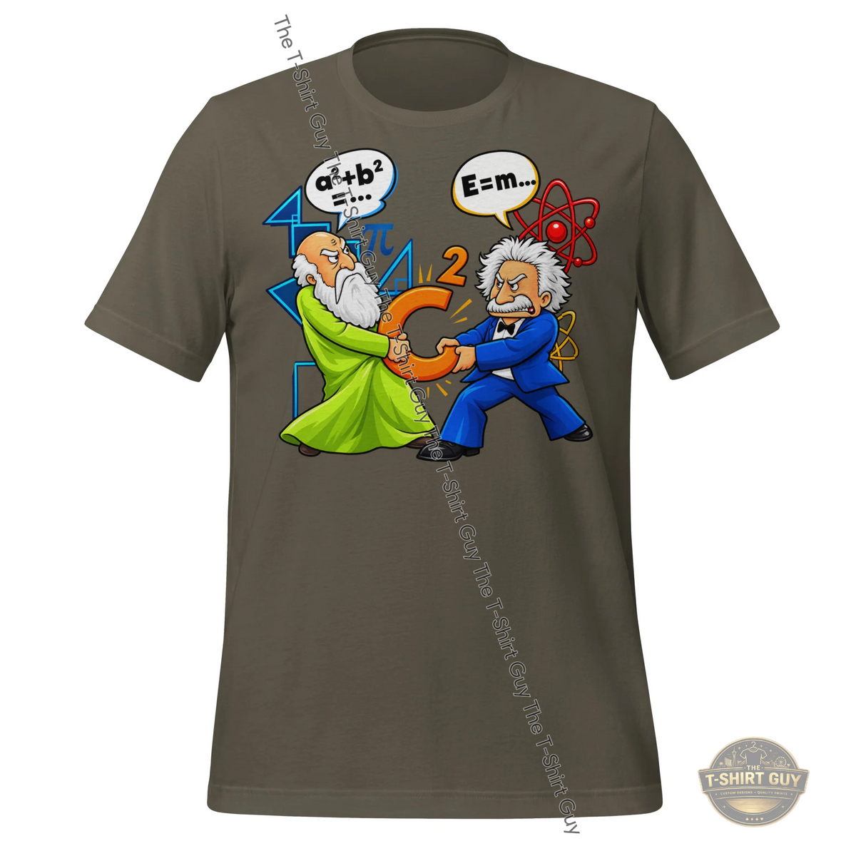 Watermarked - Math vs. Physics Tug of War Unisex t-shirt