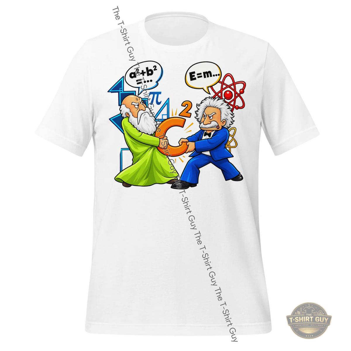 Watermarked - Math vs. Physics Tug of War Unisex t-shirt