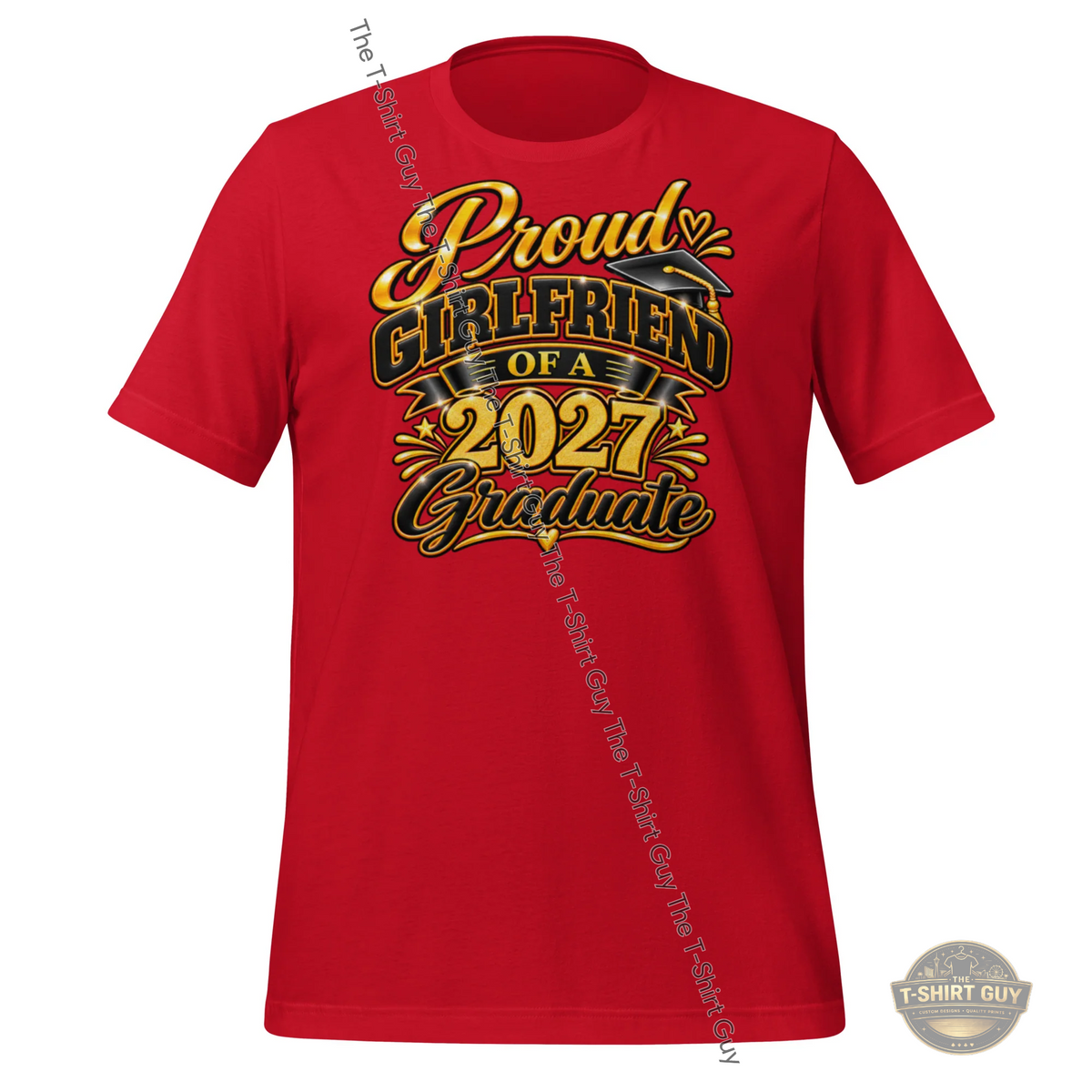 Watermarked - Proud Girlfriend of a 2027 Graduate Unisex t-shirt