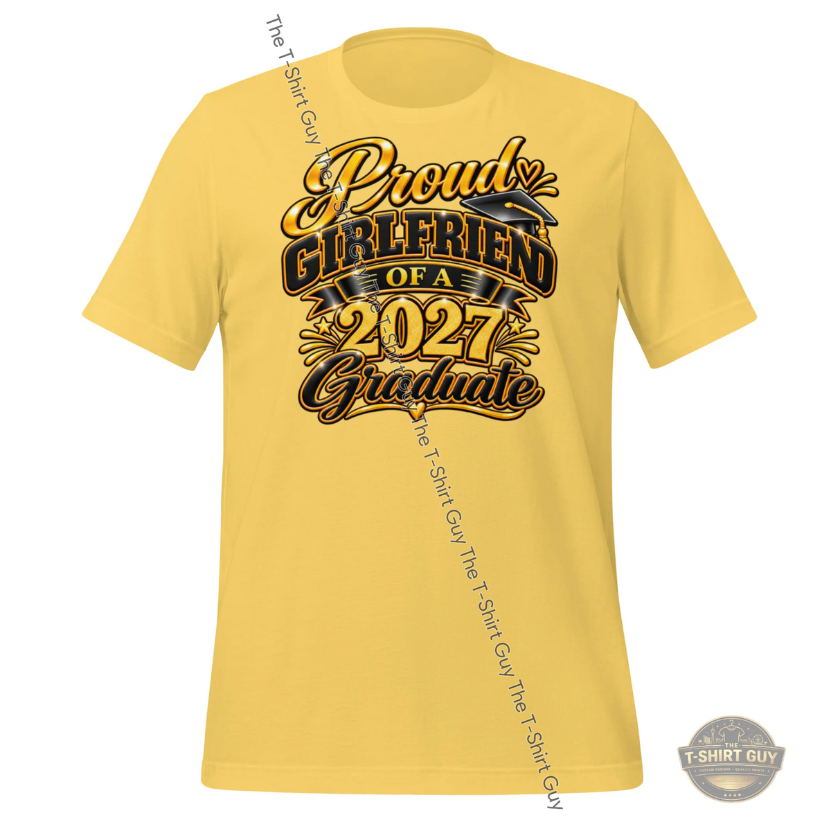 Watermarked - Proud Girlfriend of a 2027 Graduate Unisex t-shirt