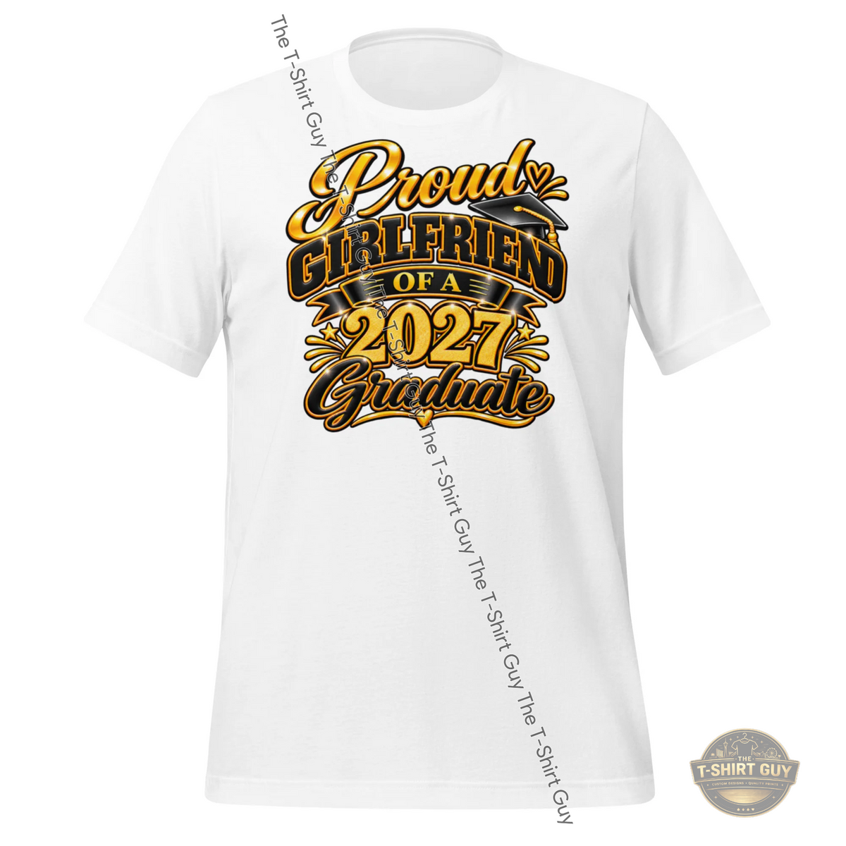 Watermarked - Proud Girlfriend of a 2027 Graduate Unisex t-shirt
