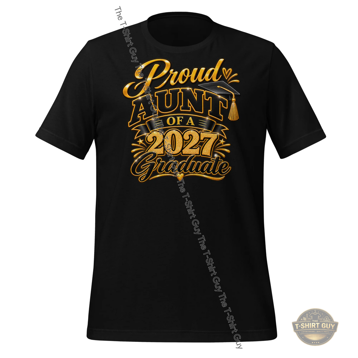 Watermarked - Proud Aunt of a 2027 Graduate Unisex t-shirt